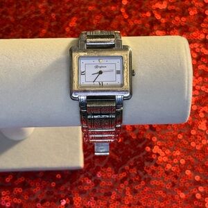 Vintage Brighton Rectangular Watch with Engraved Band